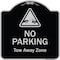 Signmission Designer Series-No Parking Tow Away Zone With Graphic, 18" x 18", BS-1818-9815 A-DES-BS-1818-9815 - alternate 1